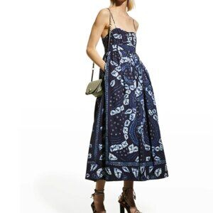 Ulla Johnson Mariza Cotton Spaghetti-Strap Dress in Indigo